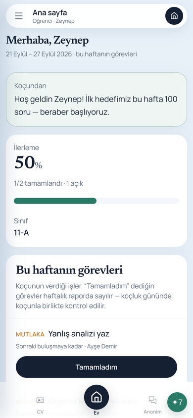 8. GÖREV 'Tamamladım' (iOS)